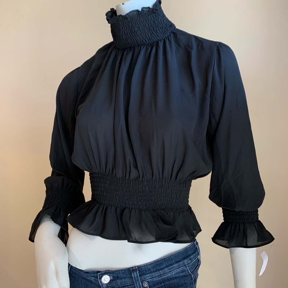 Shinestar High Long Sleeve Blouse